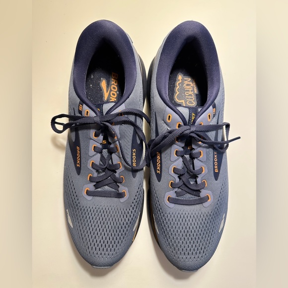 Men’s Brooks Ghost 15 Flintstone/Peacoat/Oak Running Sneaker - Picture 2 of 7